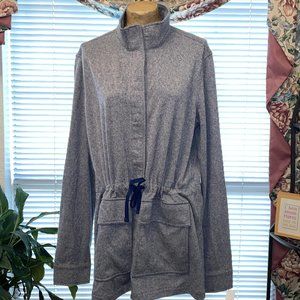 NWT $90 Blue Cloth Drawstring Coat LANDS' END L 42 - 44